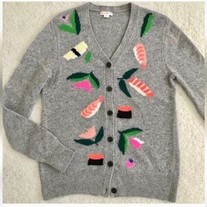 RARE ! J.Crew Sushi Garden Cardigan